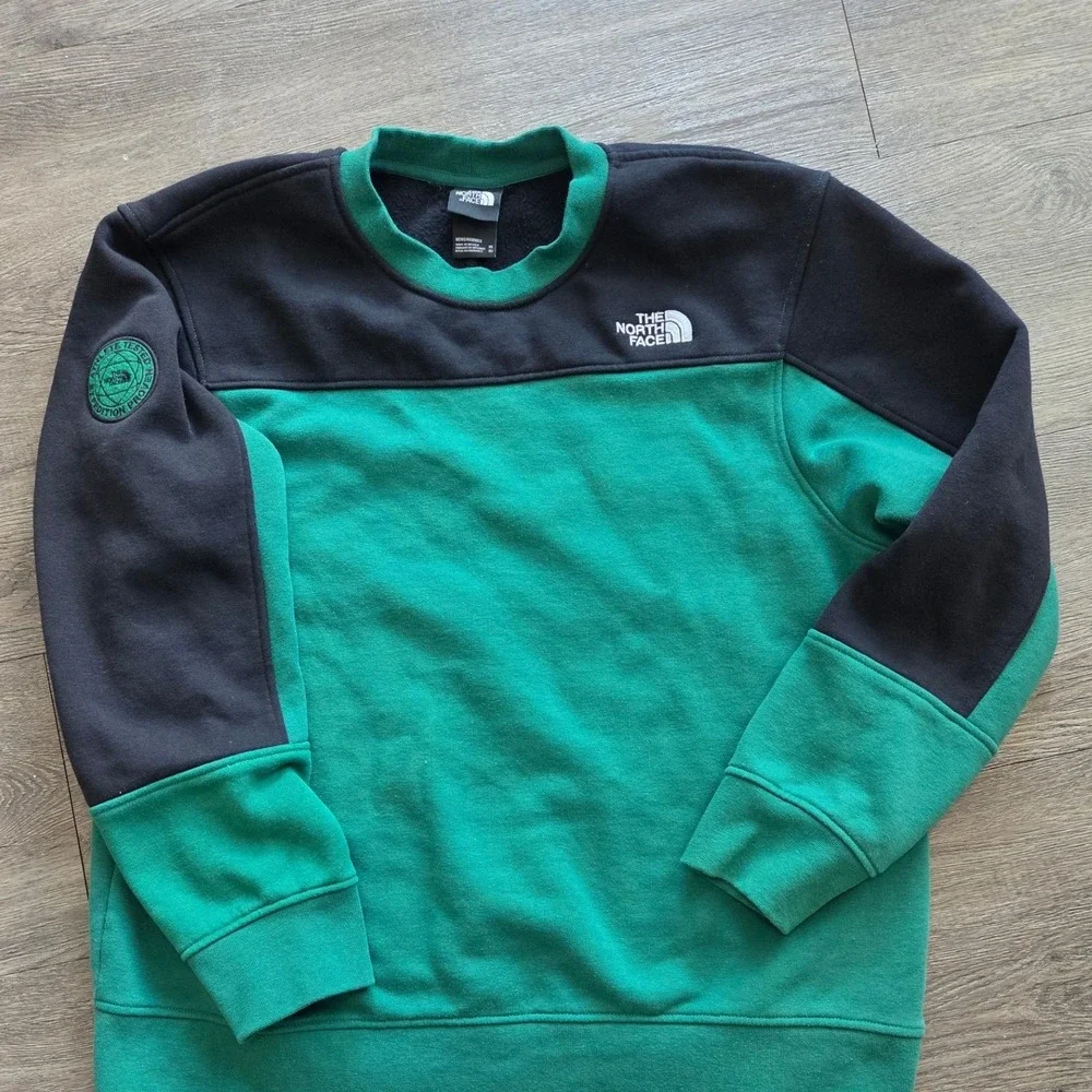 The North Face Sweatshirt Mens XL Green Black Expedition Proven Colorblock